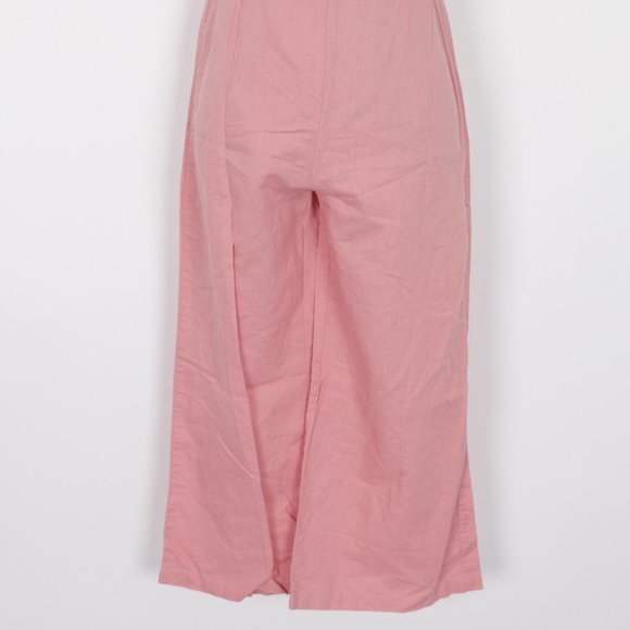 Gorgeous etophe studios pink off the shoulder Linen jumpsuit size S - Picture 6 of 11